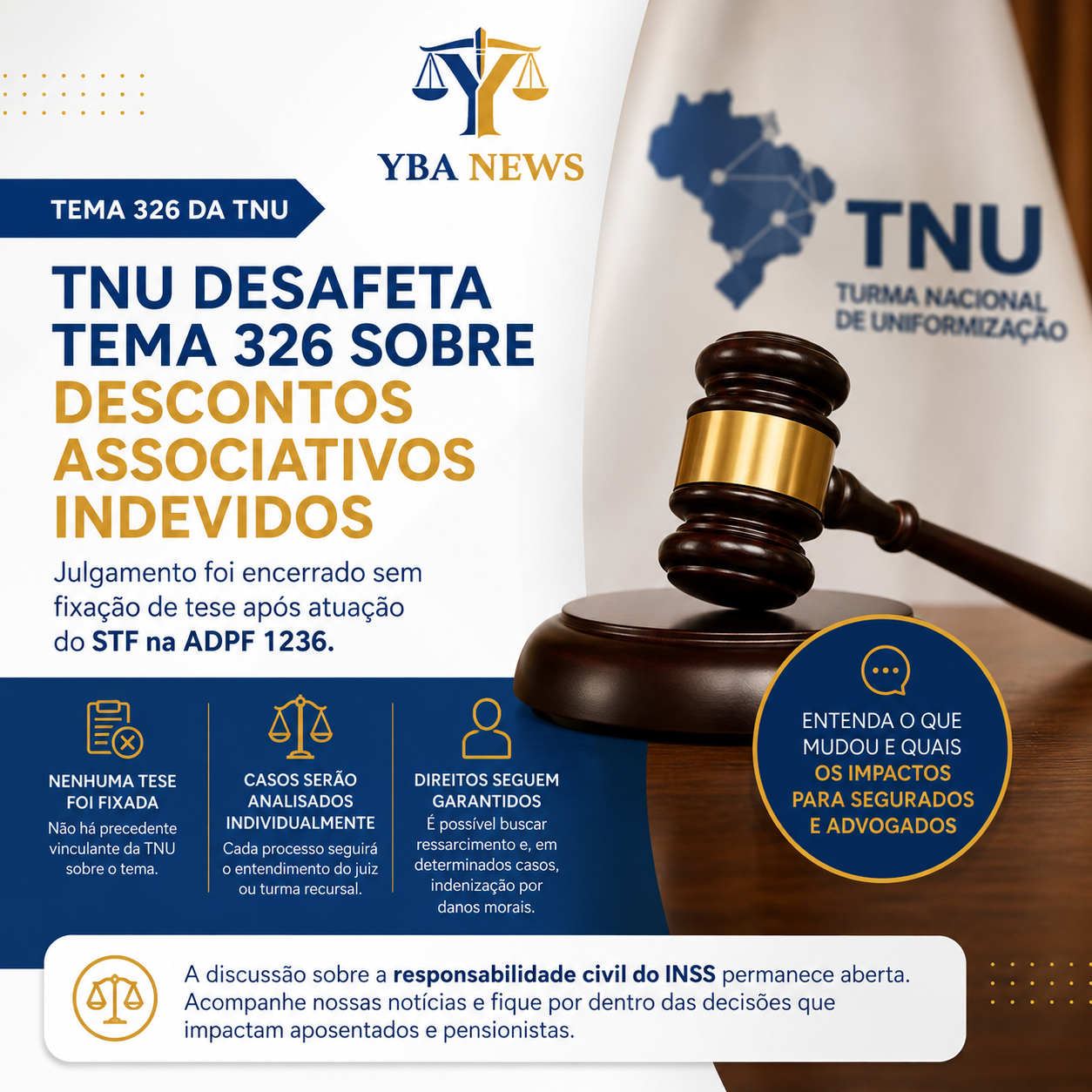 TEMA 326 DA TNU: O QUE MUDA COM A DESAFETAÇÃO DA CONTROVÉRSIA SOBRE DESCONTOS ASSOCIATIVOS INDEVIDOS EM BENEFÍCIOS DO INSS?